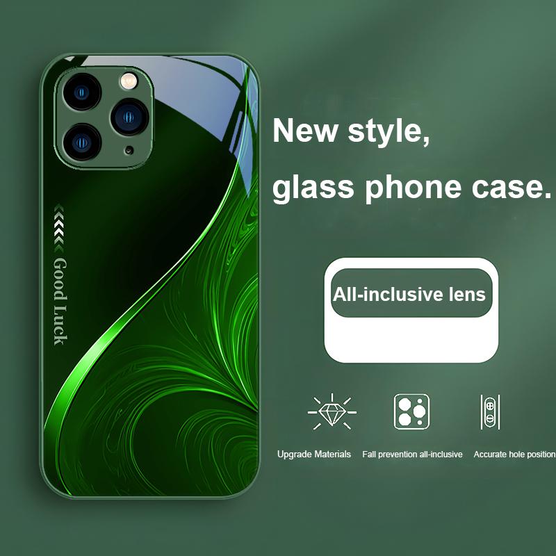 

Rhythmic texture rendering red blue for Iphone 15 14 13 12 11 Pro Max X XS XR 7 8 Plus 2020 2022 SE Tempered glass phone case For iPhone 15 PLUS