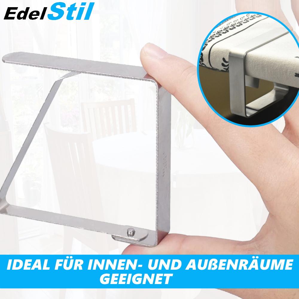 EdelStil Tablecloth Clips Tablecloth Holder Rustproof Stainless Steel Table Clips 8Set