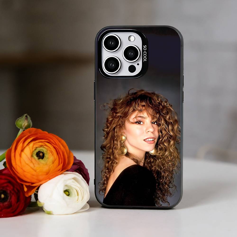 Sängerin M-Mariah C-Carey Handyhülle Für iPhone 17,16,15,14,13,12,11 Plus,Pro Max,XS,Bunte Silber Schwarz Hülle