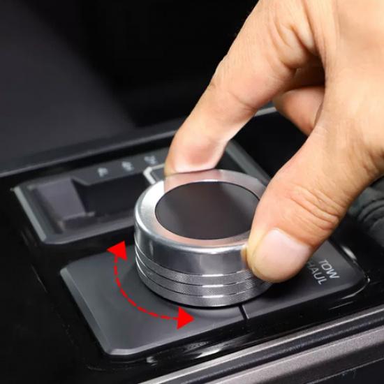 Silver Aluminum DRIVE MODE Adjust Knob Cover For Toyota Tundra