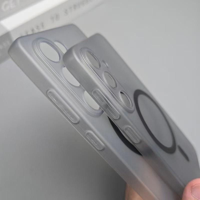 For Magsafe Frosted Soft TPU Case for Samsung Galaxy S24 S25 S26 Ultra S23 Plus Matte Magnetic Wireless Charging Thin Slim Cover