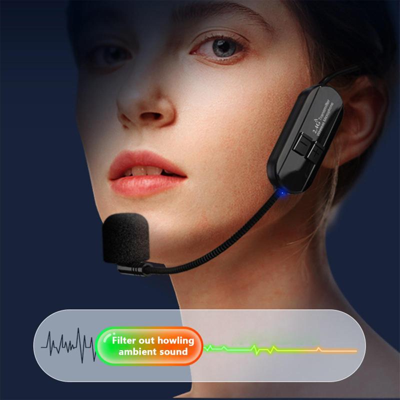2,4g Kopf-montiert Drahtlose Mikrofon Kondensator Mic Für Audio Stimme Verstärker Lautsprecher Lehre
