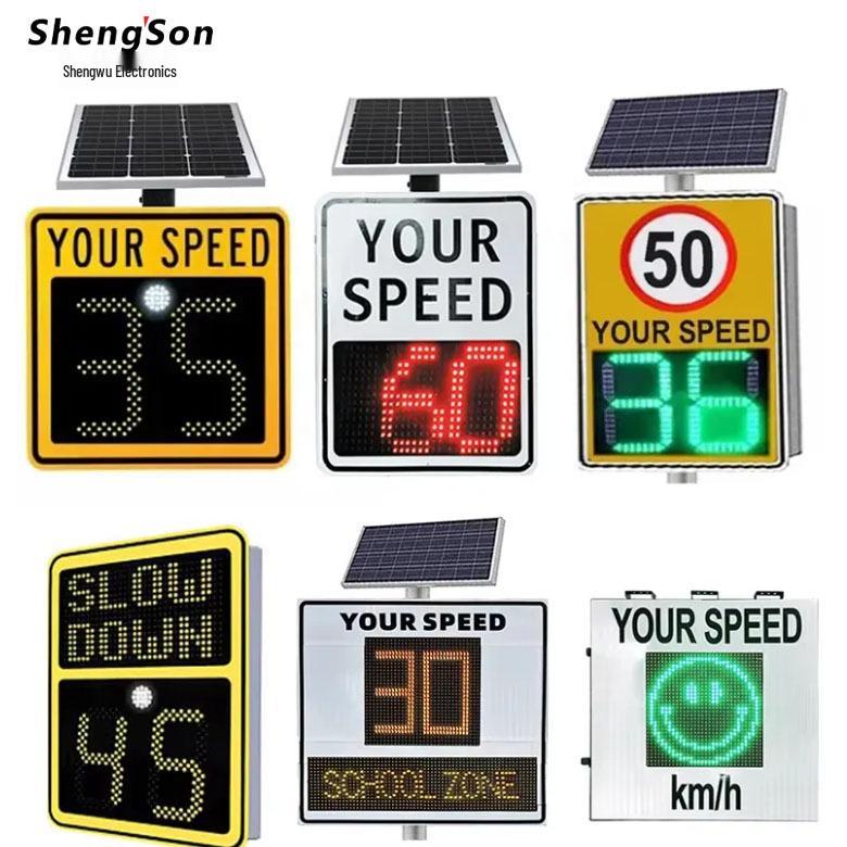 Solar LED Radar Speed Limit Sign with High-Intensity Prismatic Smile/Sad Face Display