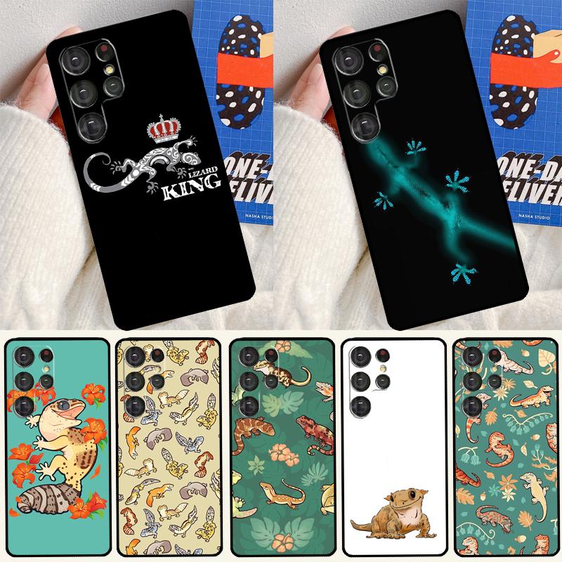 Lizards Geckos Phone Case For Samsung Galaxy S25 Ultra S24 Ultra S9 S10 S20 S21 S22 Plus S23 S24 FE Cover