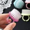 Pack Of 4 Round Head Nail Cleaning Brushes In Macaron Colors For Gentle Nail Hygiene Ergonomic Grip And Portable Travel Friendly Design