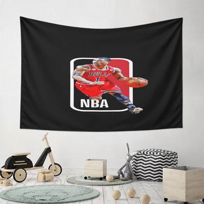 "Basketball Player Bulls NBA Poster Design" Pattern Wall Hanging Tapestry Decorative Tapestry Home Decor for Bedroom and Living Room