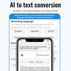 Mini Intelligent Ai Voice Recorder Real-time Transcription Simultaneous Languages Translator Summary Audio Dictaphone Mp3 Player