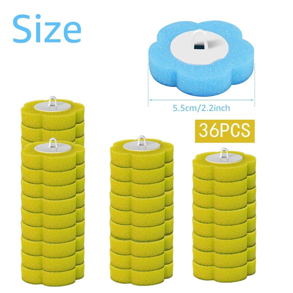 Toilet Brush Disposable Replacement Head Cleaning Kit Cleaning Brush Heads Brush Holder Storage Box 36 Replacement Brush Heads