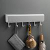 Wall Mount Key Rack Hanger Holder 6 Hook Chain Storage Organizer Decor for Home