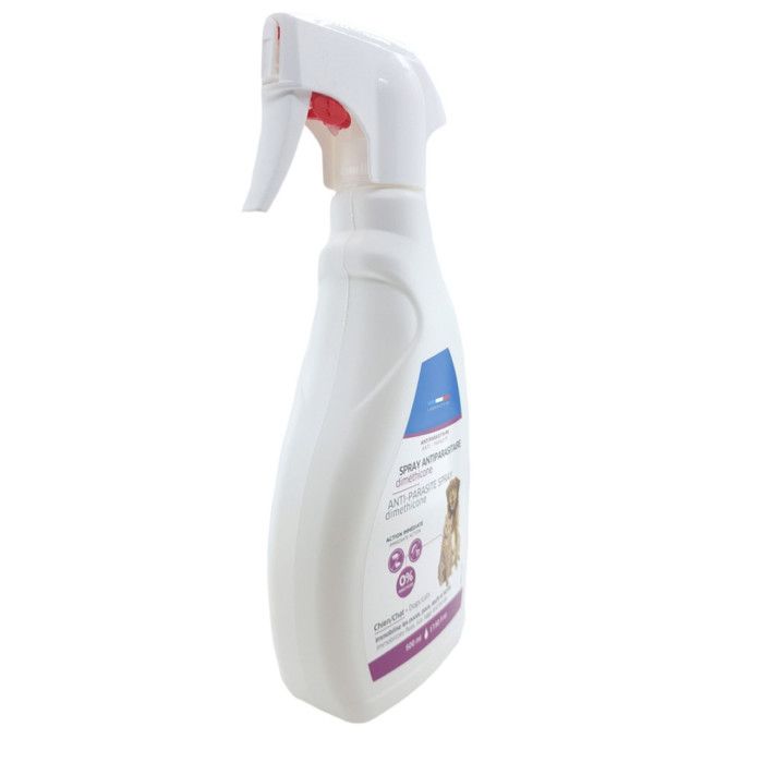 Spray antiparasitaire diméthicone 500 ml, pour chats et chiens - francodex