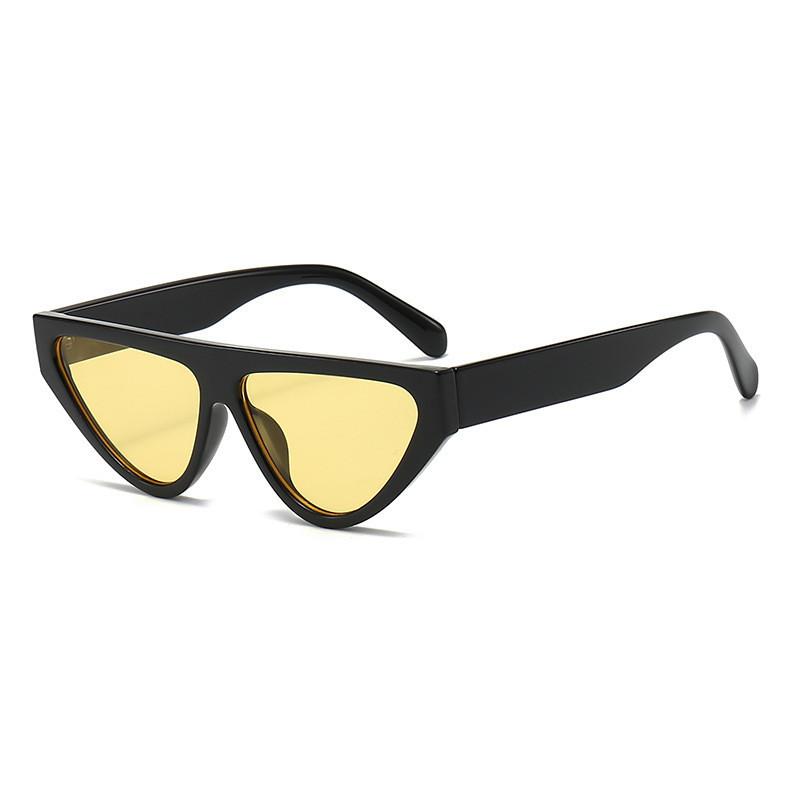 Neymar Style Triangle Cat Eye Sunglasses Vintage Color-block Uv400 Shades Men