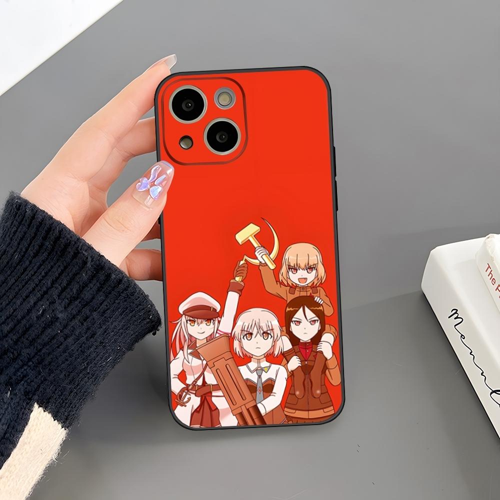 Girls Und Panzer Phone Case For Iphone 16 Plus 15 14 Pro Max 13 Mini 11 12 Xr X Xs 6 7 8 SE Plus Back Cover