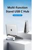 Aluminum Alloy Laptop Docking Station Stand with Heat Dissipation - 7-in-1 Computer Holder.
