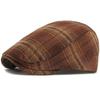 HT4701 Berets Spring Autumn Hat Caps for Men Women Plaid Artist Painter Beret Hat Male Female Ivy Flat Cap Adjustable Beret Caps