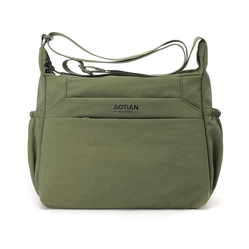Casual Nylon Crossbody Shoulder Bag with Side Pockets Lightweight Travel Purse for Women Daily