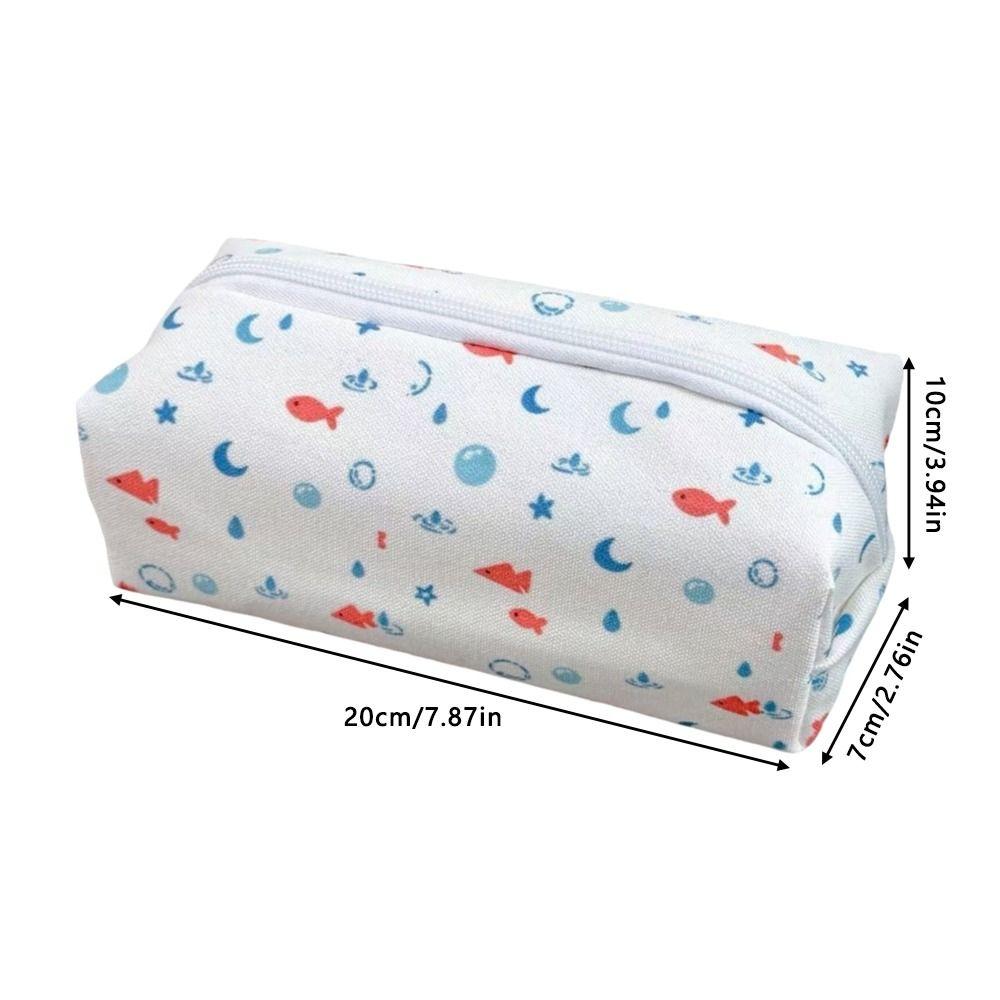 Large Capacity Pen Bag Cartoon Printed Stationery Bag Multipurpose Pencil Pouch  Gift