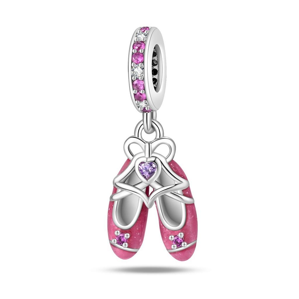 S925 Silver Pink Aesthetic DIY Bracelet Kit With 925 Silver Charms Beads And Pendants For Girls