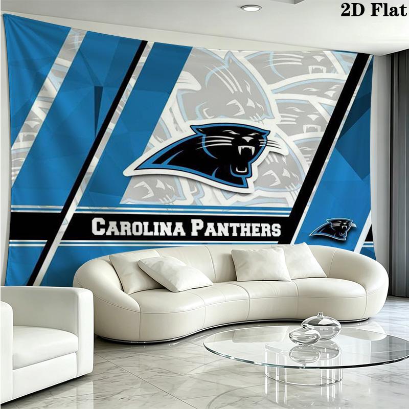 Carolina Panthers Wall Tapestry Aesthetic Wall Hanging Printed Fabric Blanket Decorative Tapestries for Bedroom Living Room Home Decor