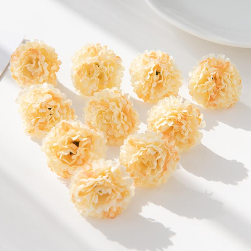 

10 шт. шелковый искусственный цветок свадебный рождественский крафт венки аксессуары скрапбукинг DIY конфетная коробка домашний декор мини шелковая гвоздика жёлтый