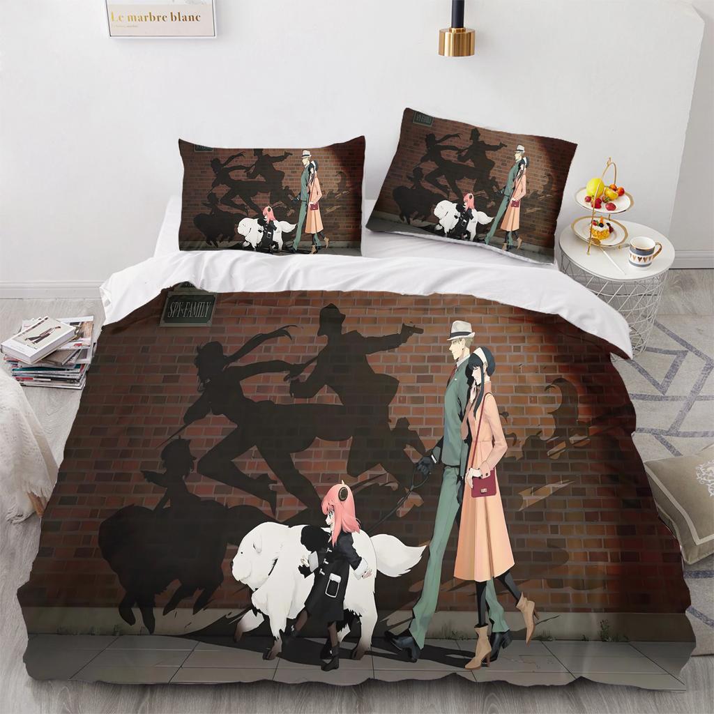 SPY×FAMILY Anime Home Bedroom Comforte Nordic polyester material suitable for children and adults 3-piece set