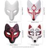 Diy Hand-Painted Mask Blank White Paper Mask Halloween Costume Accessory Cosplay Cosplay Mask For Fox-Themed Events Halloween