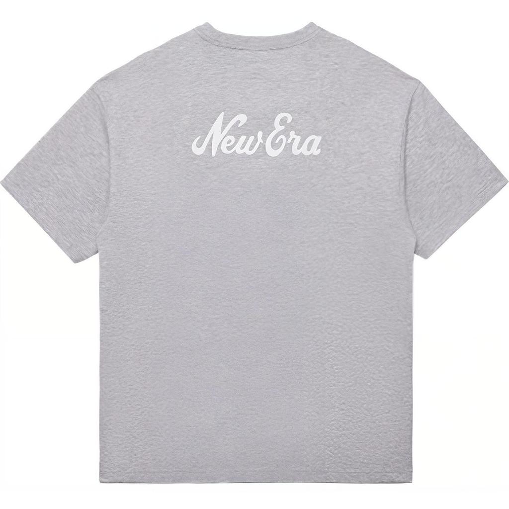 New Era SS24 Minimalist Letter Print Crew Neck Short Sleeve T-Shirt Men Tops Gray 14341317