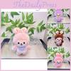 17cm Sweet Soft Plush Mochi Mochi Rabbit Keychain Cute Bag Charm For Kids Accessories