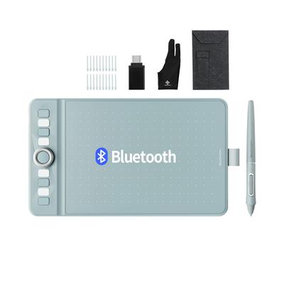 GAOMON WH851 8x5 cali Tablet piórkowy z poziomami nacisku Przewodowy i bezprzewodowy Tilt Połączenie Bluetooth Kompatybilny z Chrome i Android z zielonym 16 384