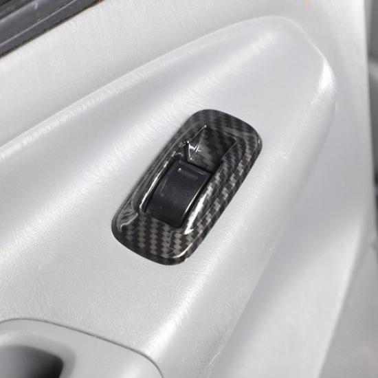 ABS Carbon Fiber Window Lift Switch Panel Cover Trim for For Toyota Tacoma11-15