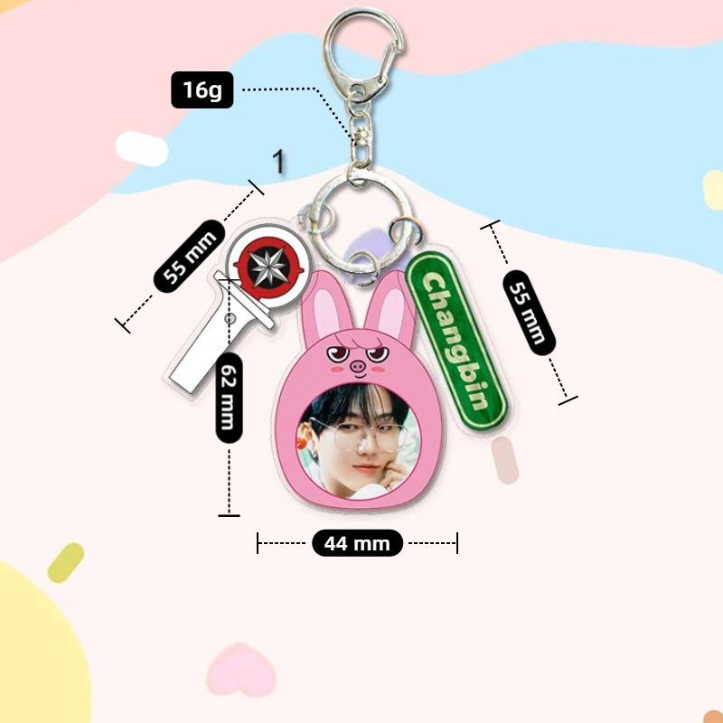 1pc Stray Kids Keychain Cute Cartoon Figure, Bang Chan Lee Know Changbin Hyunjin Han Felix Seungmin I.N Animal Onesie Pajamas Keyring, STAY Fans Gift