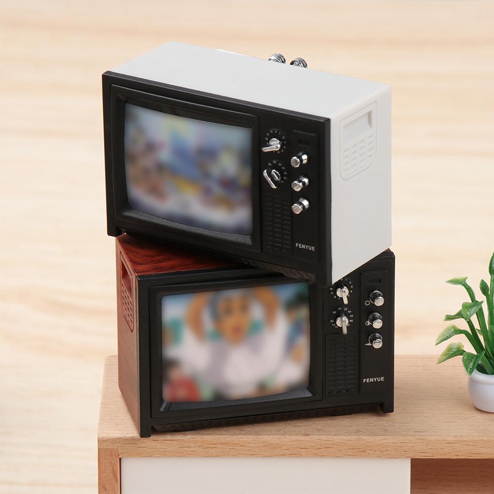 BJD Puppe Wohnzimmer Dekoration Tragbarer Fernseher Spielzeug Miniatur Simulationsmöbel Fernseher Ornamente