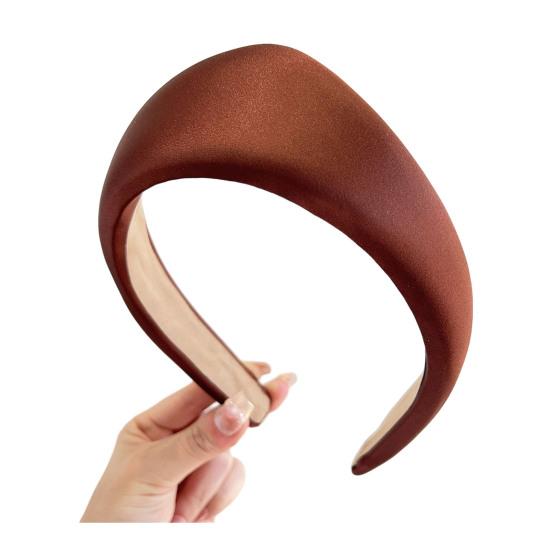 Women Headband Wide Brim Satin Triangle Headband Face Shaping Makeup Washing Hair Hoop Non-Painful Daily Hair Accessory