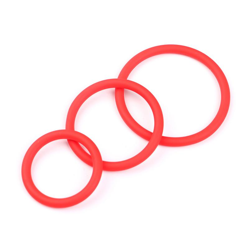 3Pcs Cock Ring Sex Toys For Men Delay Ejaculation Silicone Penis Ring Enlarge Enhance Erection Adult Supplies Remove Foreskin