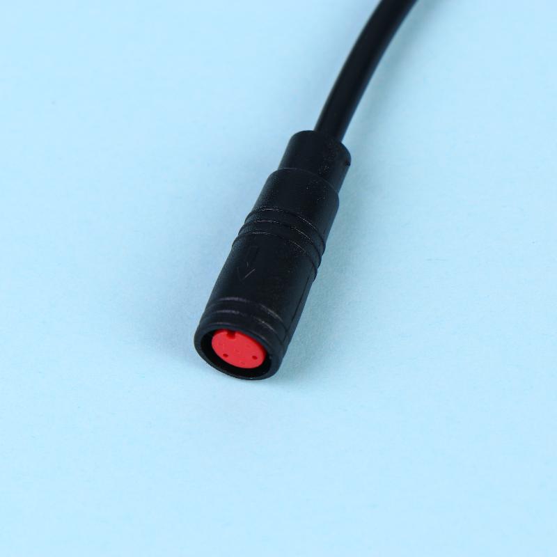 Black Ebike Accessories Optional Cable Base Connector Waterproof Connector 2/3/4/5/6Pin Cable Display Pin
