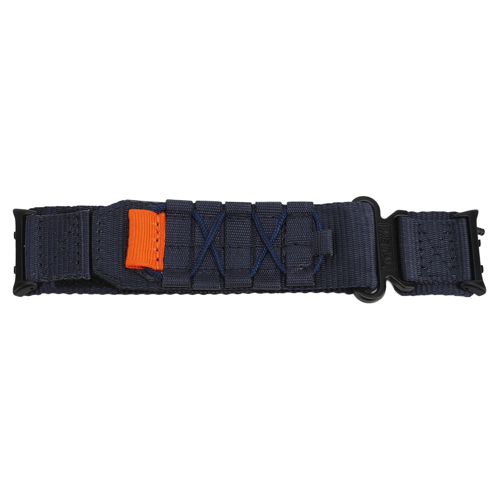 

Hook and Loop Fastener Watch Strap Adjustable Size Quick Drying Nylon Watch Band Replacement for полуночно-синий