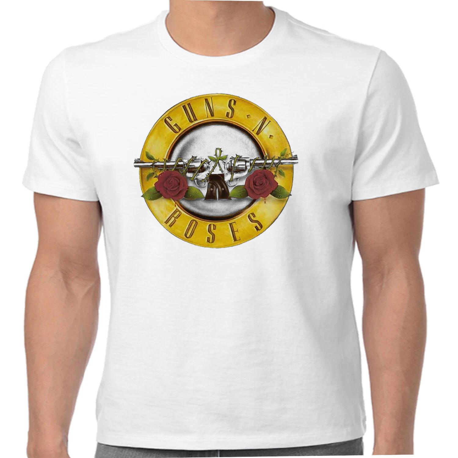 Guns n Roses Classic Logo T Shirt Official White New XL or XXL S