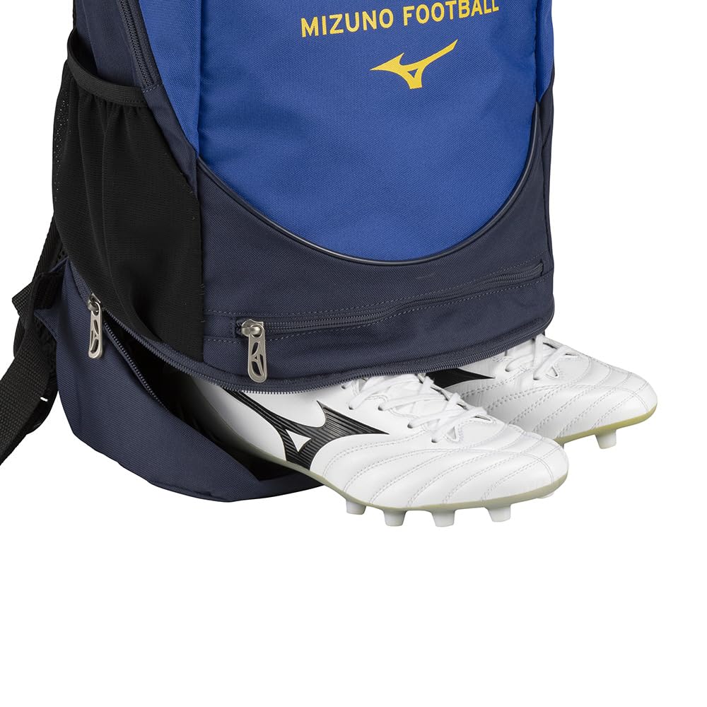 Mizuno Soccer Backpack 16L Blue X FF P3JDB001, Clean, Safe, Breathable, Navy,
