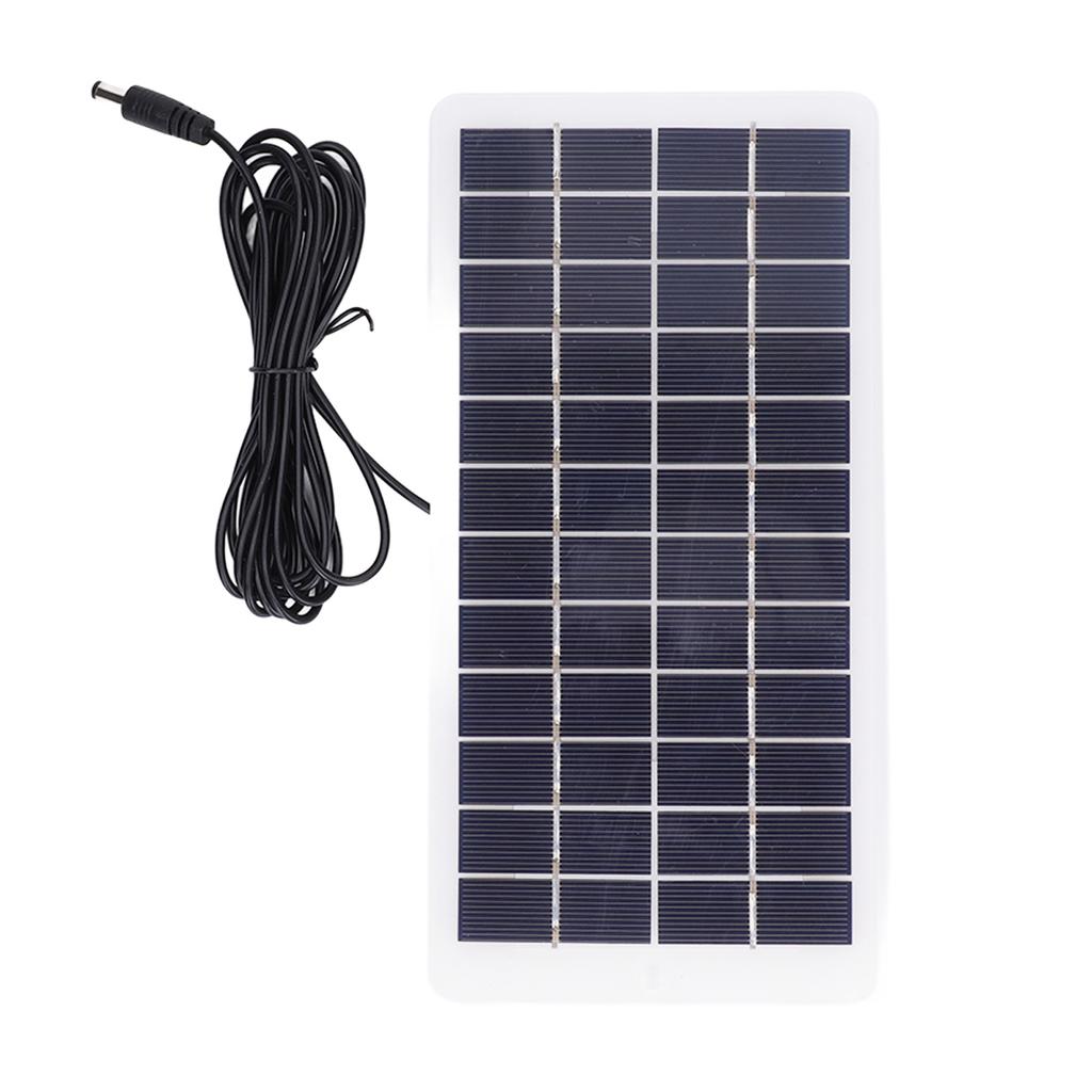 Solar Panel Polysilicon High Light Transmission Portable Solar Cell with DC Interface for 3.7V Battery 5W 12V
