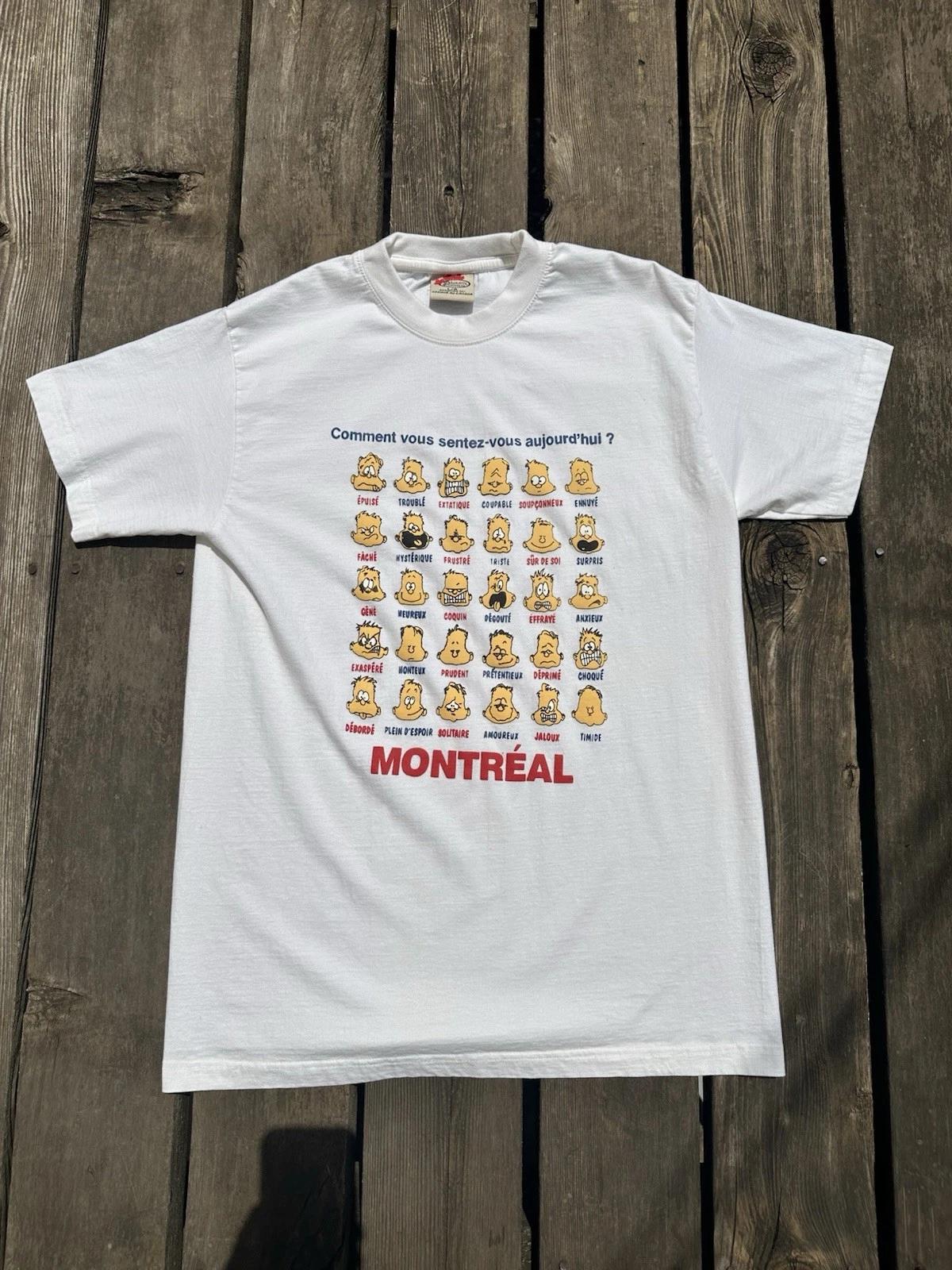 

How Are You Feeling Today T Shirt Men’s Large French Montreal Mood Chart Vtg S