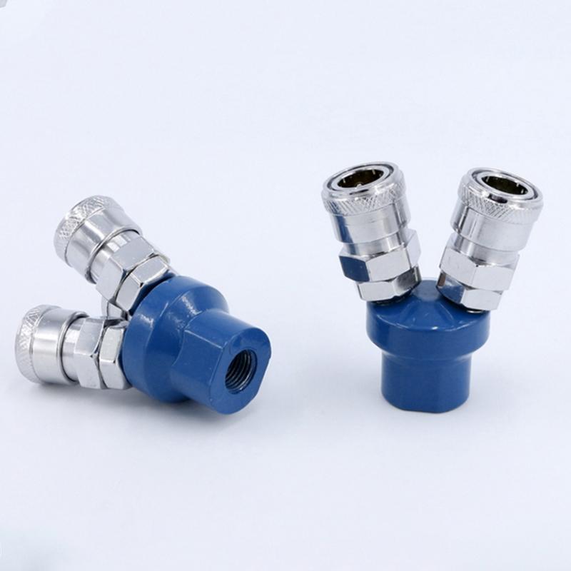 Universal 2/3 Way Air Hose Splitter Air Compressor Quick Connect Pneumatic Fittings Air Hose Connector Easy to Use