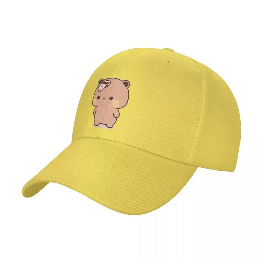 Cute Bubu Was Threw Flipflops Baseball Caps Unisex Women Trucker Hat Panda Bear Hats Breathable Polyester Sun Caps Washable Hats