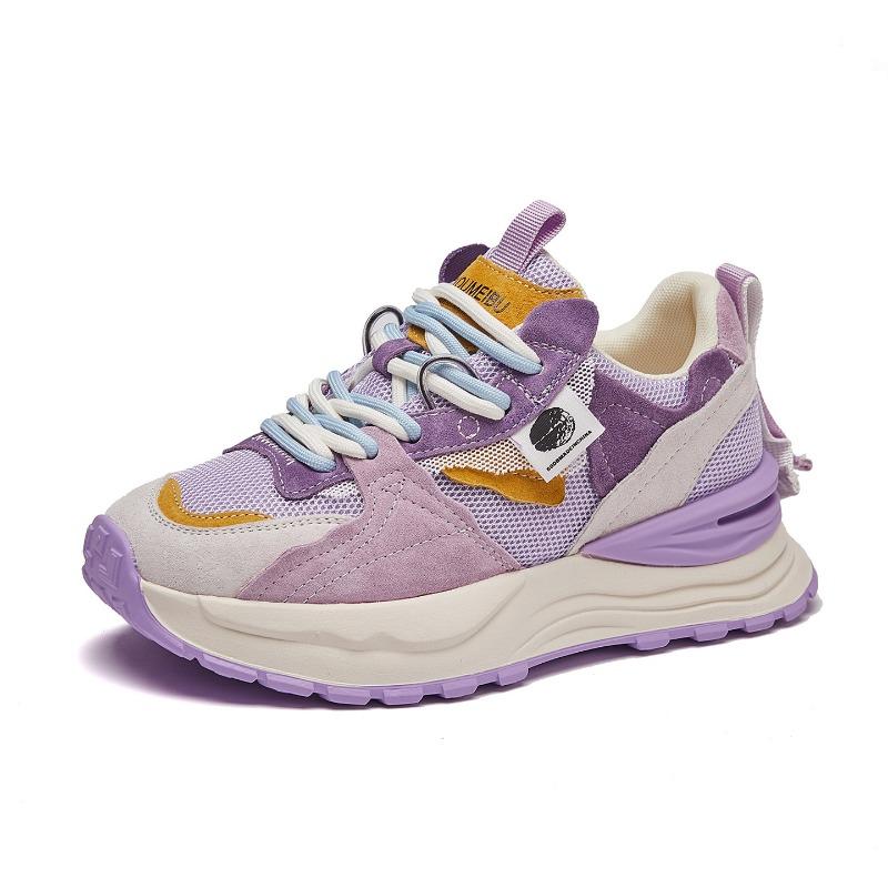 

Новые женские кроссовки, модные спортивные одинарные кроссовки на толстой подошве 40 фиолетовый