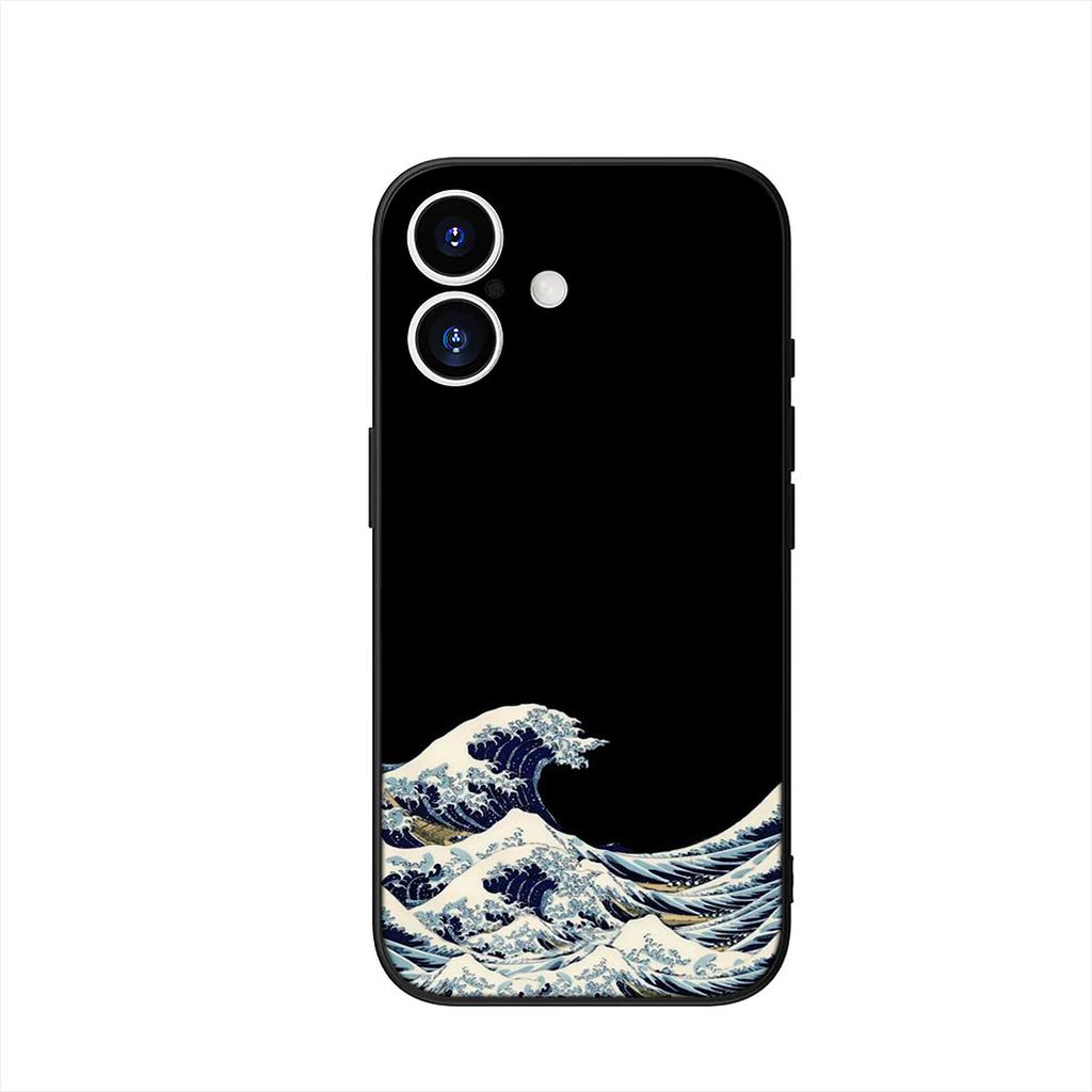 Phone Cover for Apple iPhone 16 15 14 Plus 13 12 Mini 17 Pro Max + 16E Air 16+ ProMax Case The Great Wave of Kanagawa Art Casing