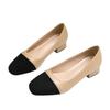Spring and Autumn simple color matching commuting daily one-pedal loafer single shoes women's versatile classic large size