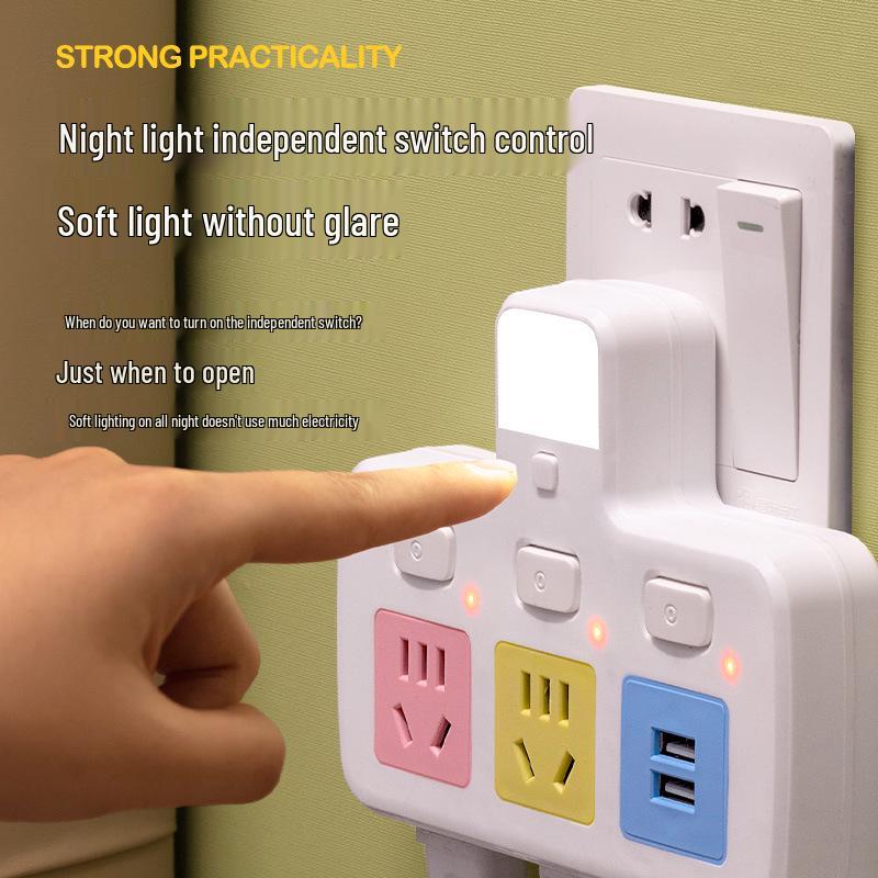 Pure Copper Multi-Function USB Power Strip with Wireless Plug Board