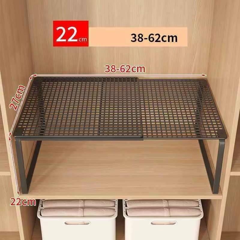 Telescopic Closet Shelf Separator, Expandable Organizer for Wardrobe and Cabinet Storage