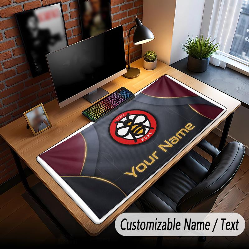 Large Mouse Pad Brentford Football Print Custom Name Text Desk Mat for Office Gaming