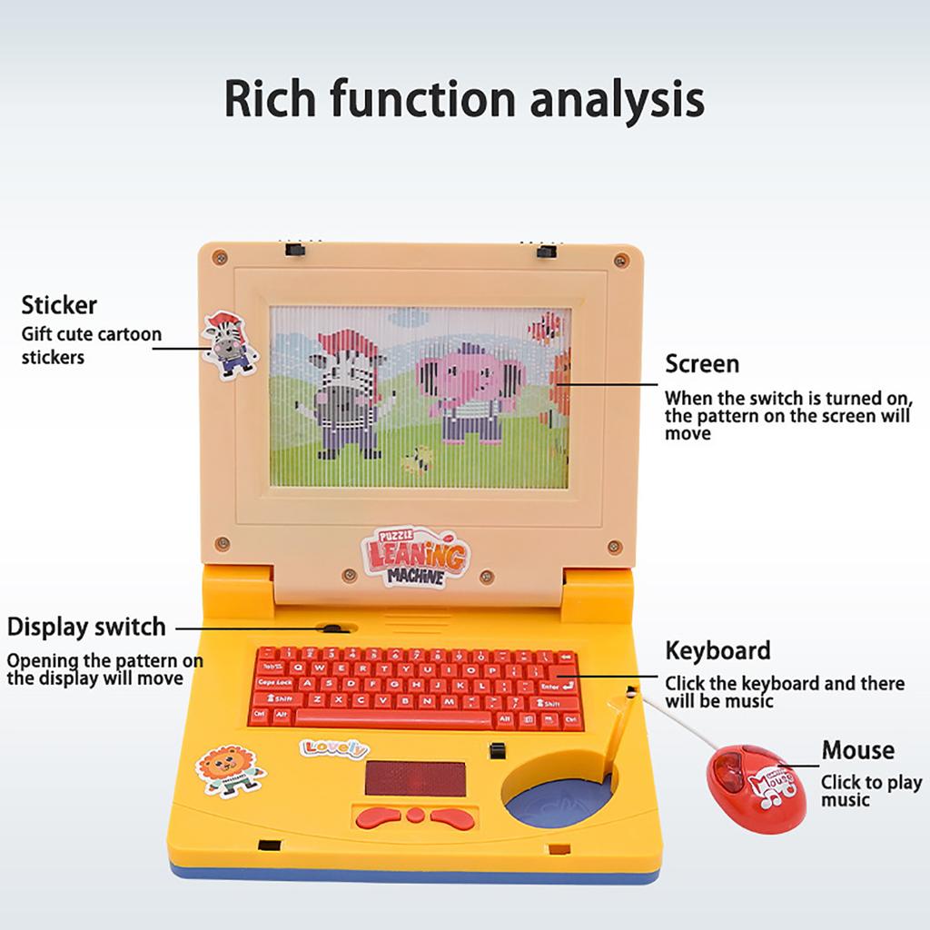 Children'S Computer Toys, Simulation Laptops, Lighting, Music, Early Education And Educational Gifts