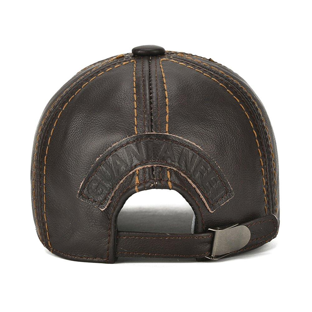 ANMIDA Genuine Leather Work Cap for Men, Autumn/Winter