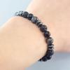 1pc Handmade Bohemian Marble Black and Gray Stone Bracelet | Unisex Spiritual Charm Accessory, Ideal for Couples Christmas and Valentine'S Day Gifts